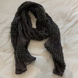 Gray scarf, unisex. 8ft long.